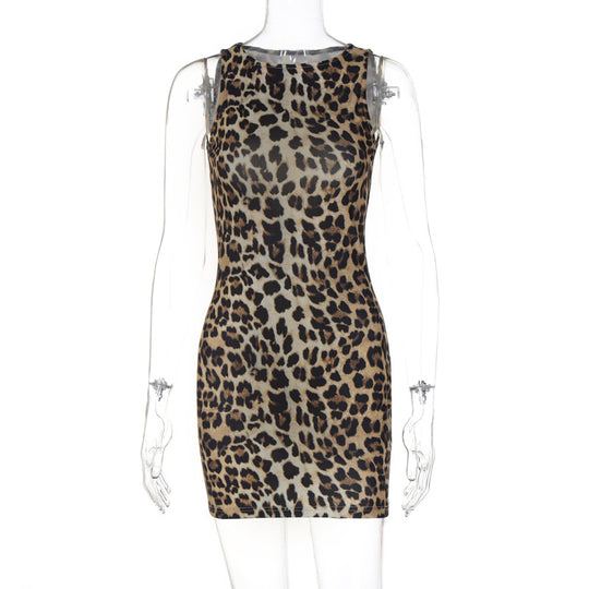 Damen Minikleid mit Leo-Muster EB