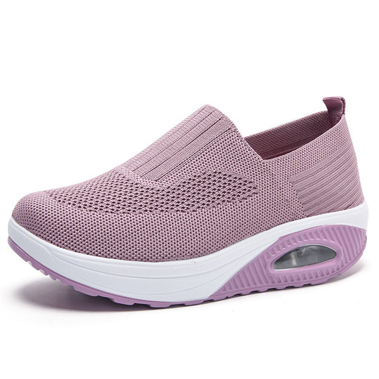 Damen Bequeme Slip-On Laufschuhe mit dämpfendem Fußbett und atmungsaktivem Obermaterial EB
