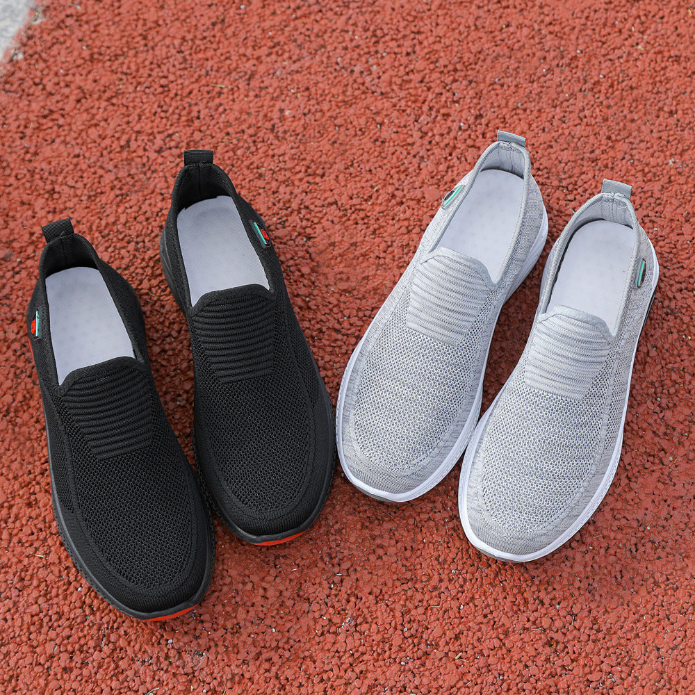 Damen Bequeme Slip-On Sneakers mit atmungsaktiver Mesh-Oberfläche und flexibler Sohle EB