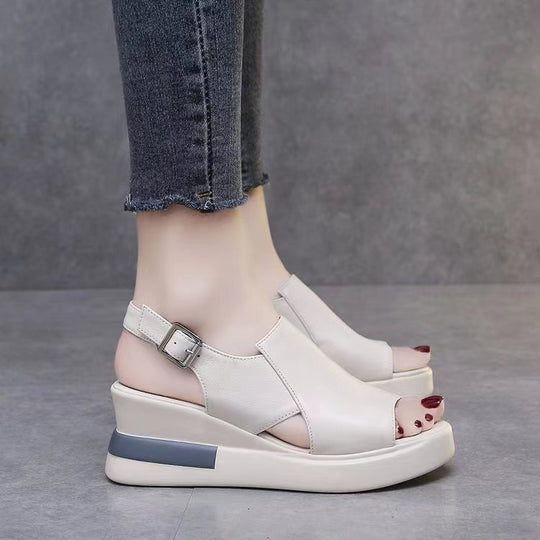 Damen Komfortable Sling-Sandalen mit doppelter Riemenführung EB