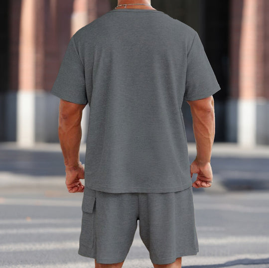 Herren lässiges Sport-Set mit praktischen Taschen und atmungsaktivem Gewebe EB