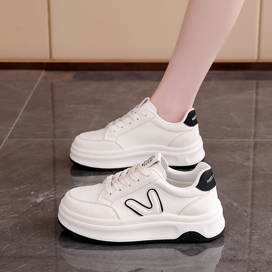 Damen modische Sneaker mit dicker Profilsohle und atmungsaktivem Obermaterial EB