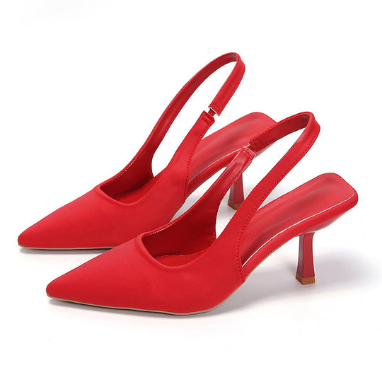 Damen Slingback-Pumps mit spitzem Zehenbereich und elegantem Absatz EB