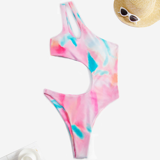 Damen Einteiliger Badeanzug mit innovativem Cut-Out und asymmetrischem Design EB