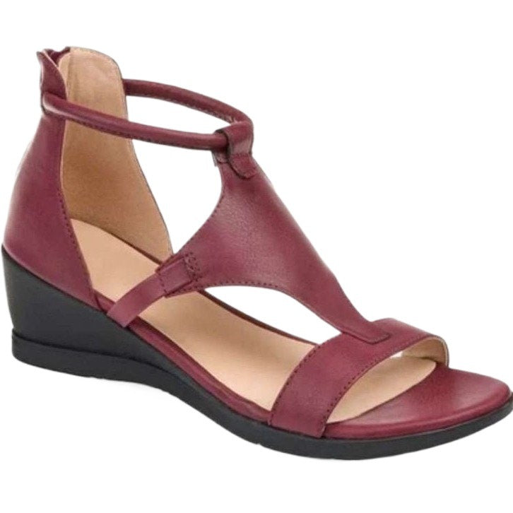 Damen Wedge-Sandalen mit elegantem Schnitt und verstellbarem Riemendesign EB