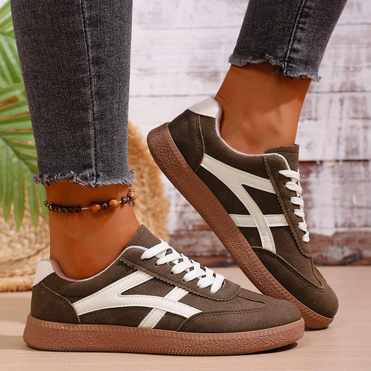Damen modische Sneakers aus hochwertigem Wildleder mit rutschfester Sohle EB