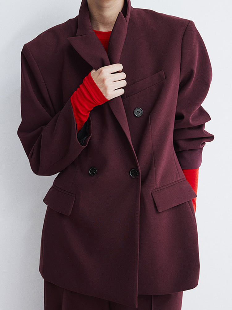 Damen Oversized Blazer mit doppelter Knopfleiste und modernem Schnitt EB