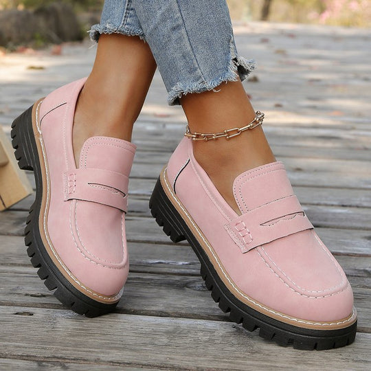 Damen Mokassins mit robustem Profilsohle und stylischem Design EB