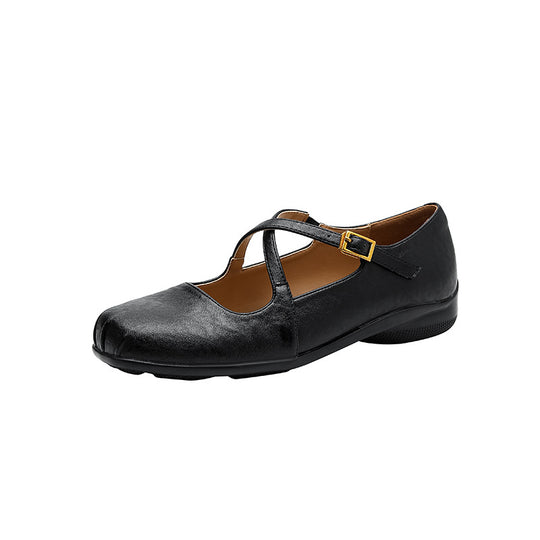 Damen Komfortable Mary Jane Schuhe mit modischen Riemen EB