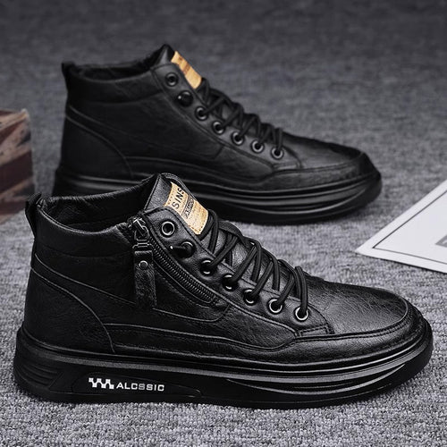 Herren modische High-Top Sneakers mit praktischer seitlicher Reißverschlussöffnung und Hochleistungssohle EB