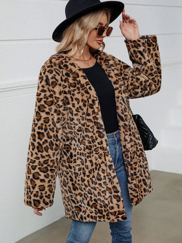 Damen futuristische Leopardenfelljacke EB