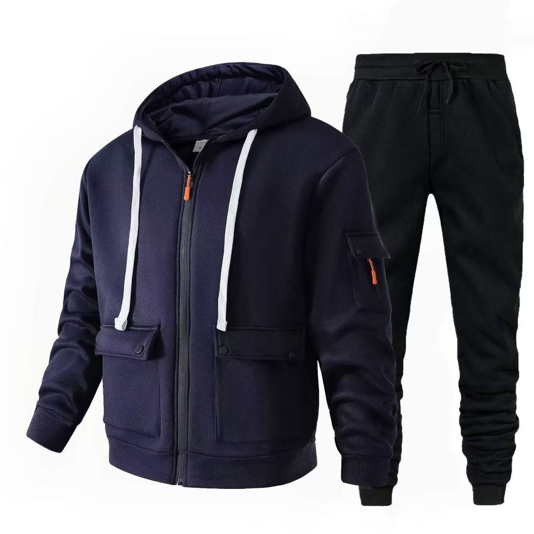 Herren sportlicher Jacke mit praktischen Taschen und Jogginghose EB