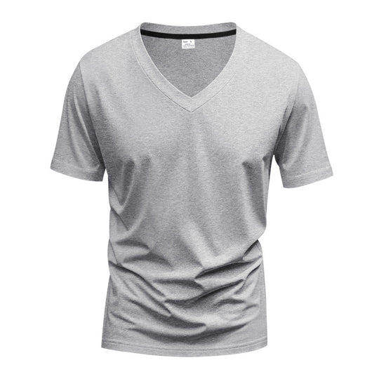 Herren V-Ausschnitt T-Shirt aus atmungsaktiver und schnelltrocknender Baumwolle EB