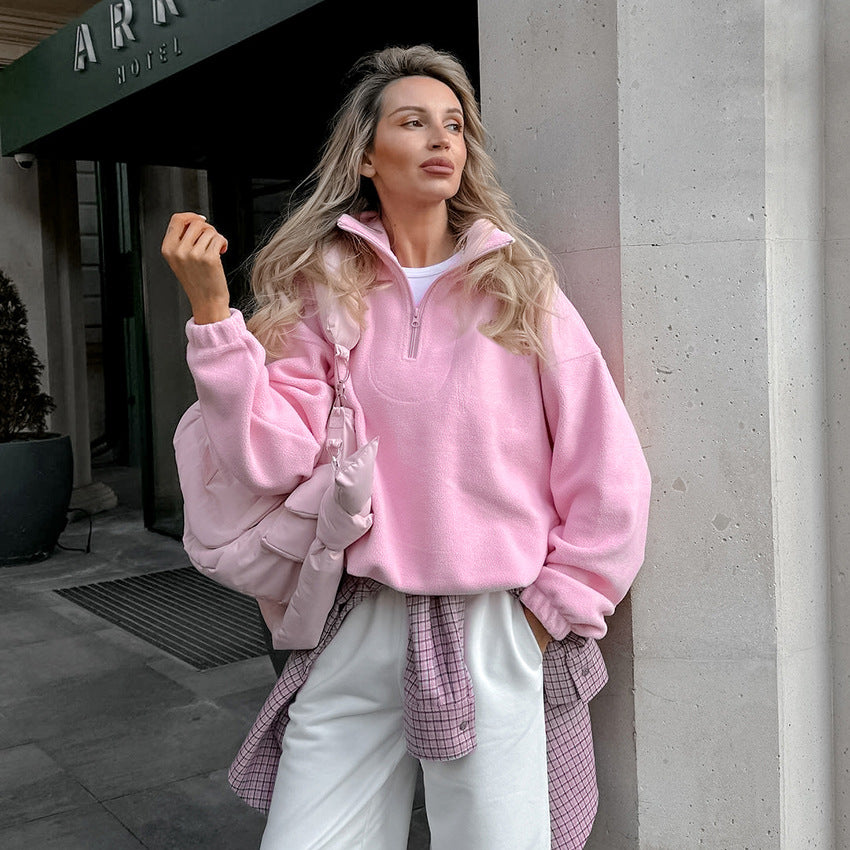 Damen Steppjacke mit hohem Kragen und Reißverschluss EB