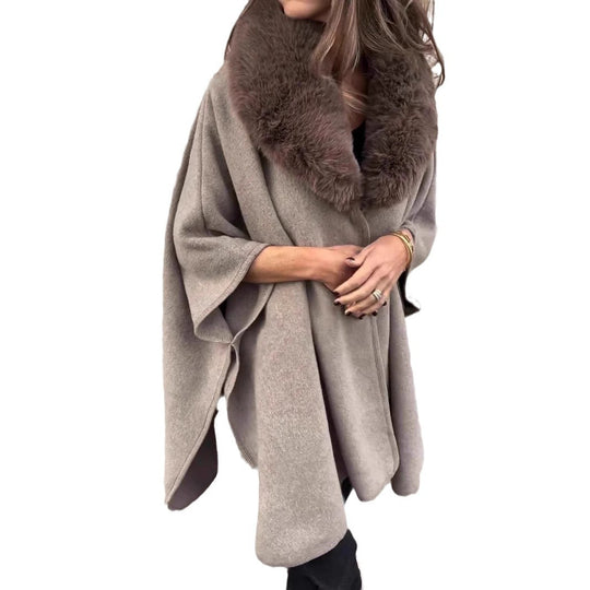 Damen Kapuzenjacke mit luxuriösem Kunstpelzkragen und modernem Schnitt EB