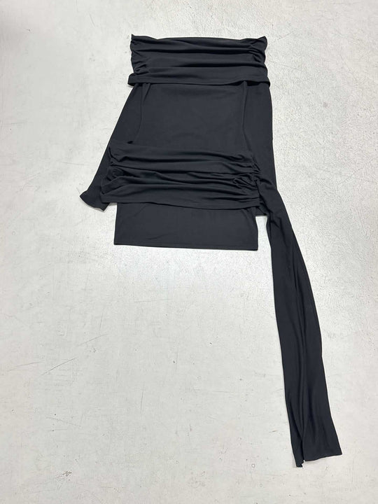 Damen Lounge-Top mit raffinierten Rüschendetails und elastischem Saum EB
