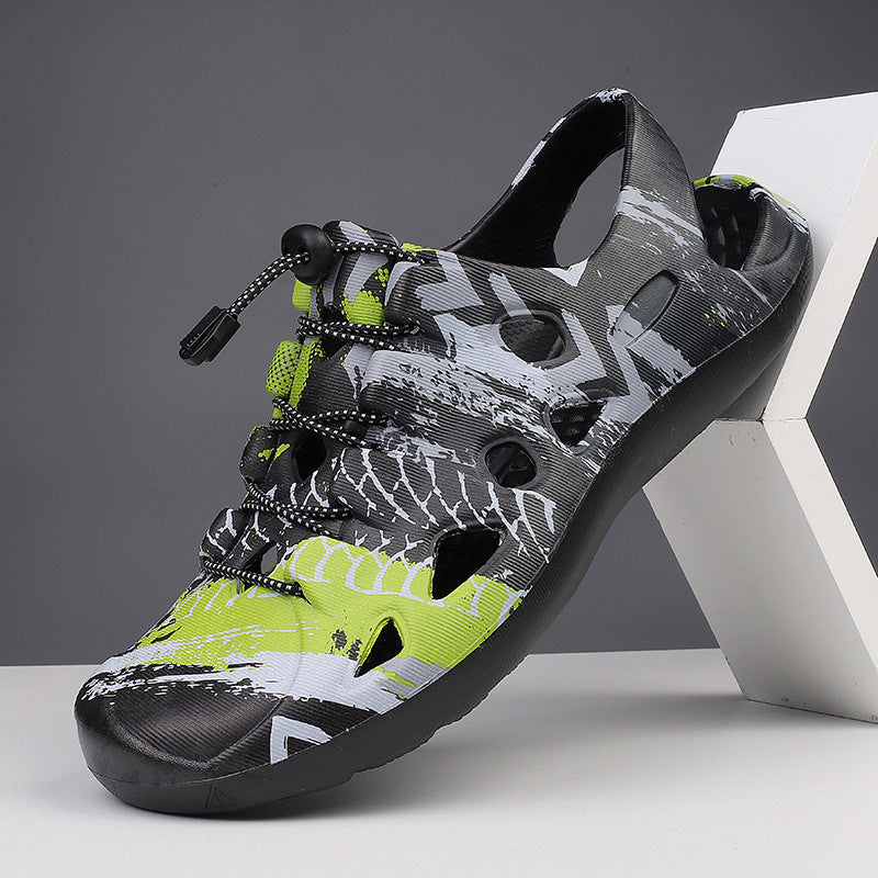 Damen Bequeme und rutschfeste Outdoor-Sandalen mit elastischem Schnürsystem EB