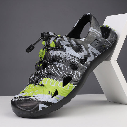 Damen Bequeme und rutschfeste Outdoor-Sandalen mit elastischem Schnürsystem EB