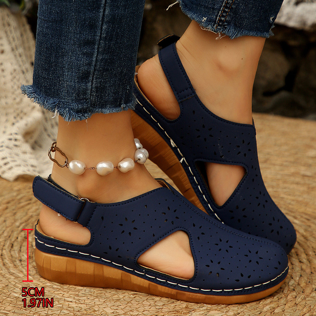 Damen luftige Sandalen mit modischem Cut-Out-Design EB