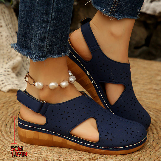 Damen luftige Sandalen mit modischem Cut-Out-Design EB