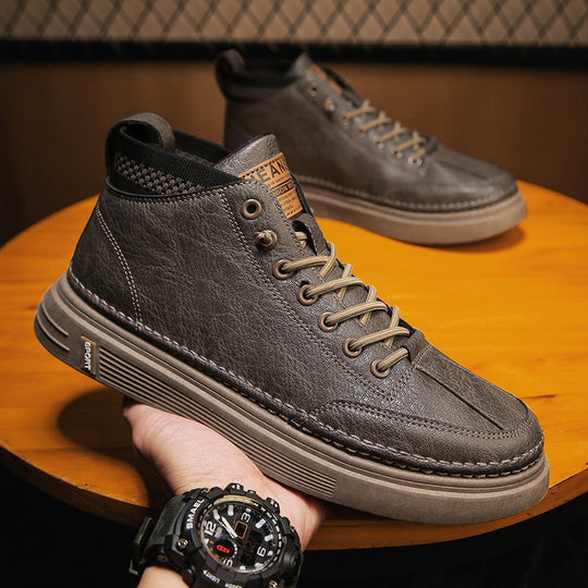 Damen modische High-Top Stiefel mit strapazierfähigem Obermaterial und komfortabler Sohle EB