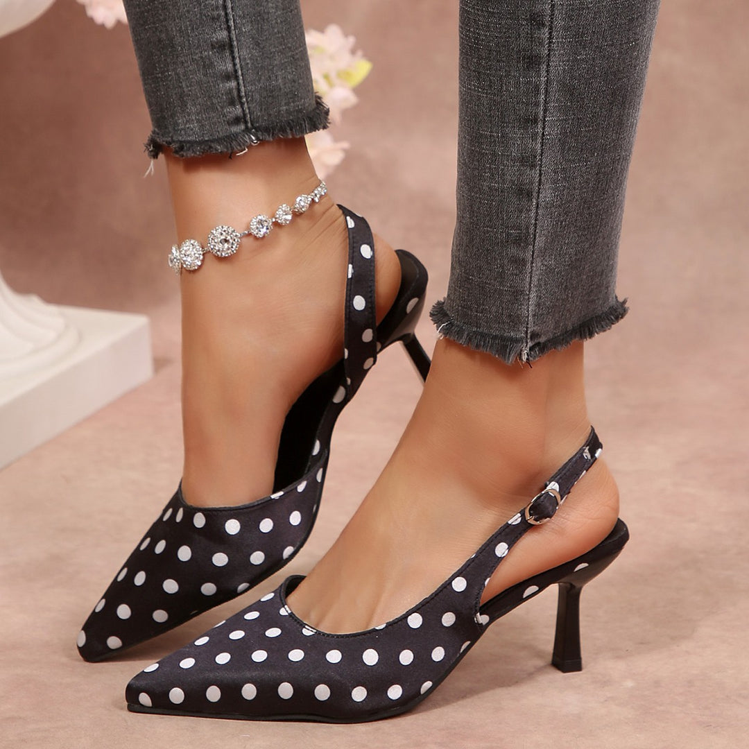 Damen Slingback Pumps mit Punkten EB