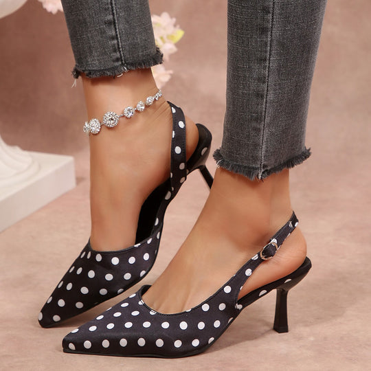 Damen Slingback-Pumps mit Punktmuster und elegantem Design EB