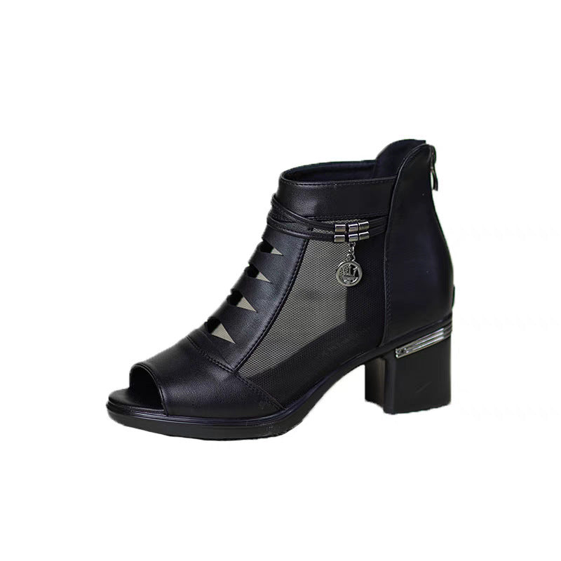 Damen Offene Schuhe mit verkürztem Schaft und stilvollen Cut-Outs EB