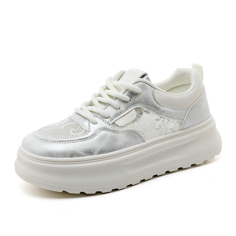 Damen Chunky Sneakers mit luftiger Mesh-Oberfläche und komfortabler Dämpfung EB