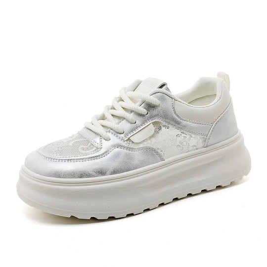 Damen Chunky Sneakers mit luftiger Mesh-Oberfläche und komfortabler Dämpfung EB