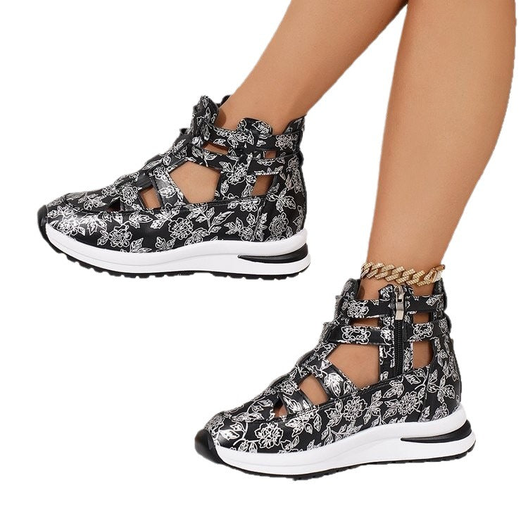 Damen Designer-Sneaker mit floralem Muster EB