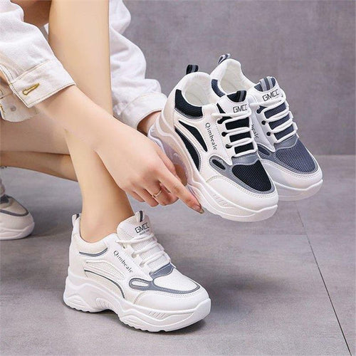 Damen Sportliche Sneakers mit dämpfender Laufsohle und atmungsaktiven Mesh-Einsätzen EB
