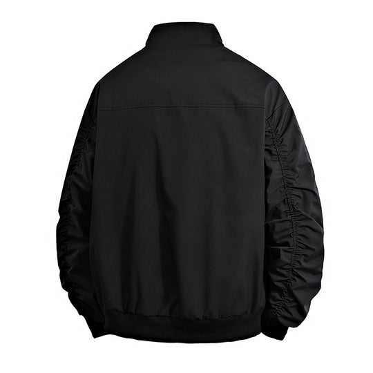 Herren praktische Übergangsjacke mit hohem Kragen und vielseitigen Taschen EB