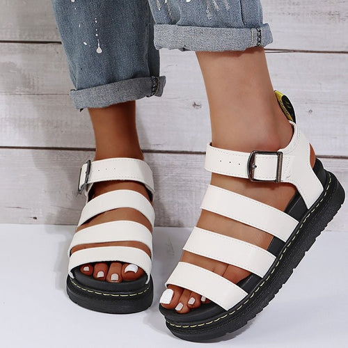 Damen Komfortable und trendige Riemchen-Sandalen EB