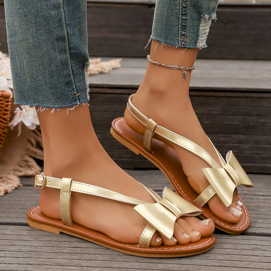 Damen Elegante und modische Sandalen mit Schleifen-Design EB