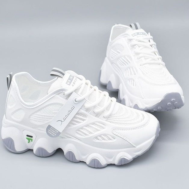 Damen Leichte Sport Sneakers mit atmungsaktiver Mesh-Oberfläche und dämpfender Sohle EB