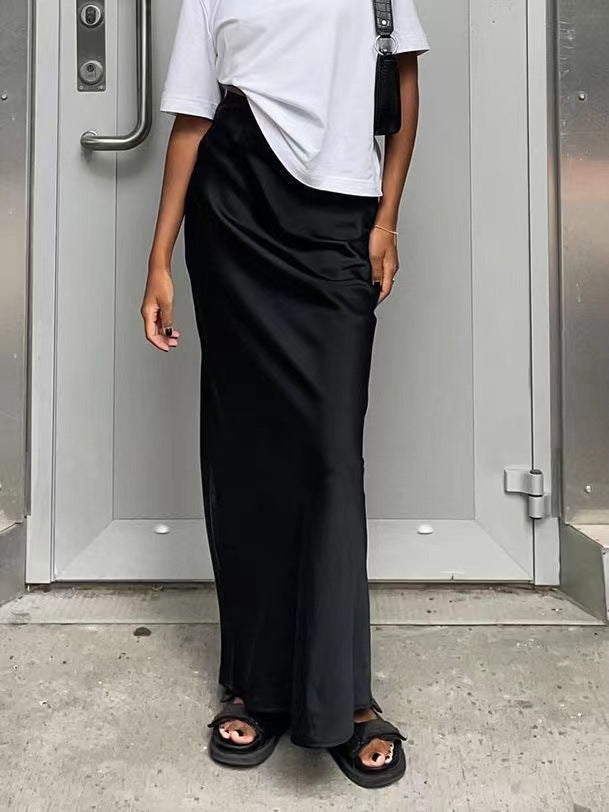 Damen elegantes Maxikleid mit asymmetrischem Schnitt und dekorativem Überwurf EB