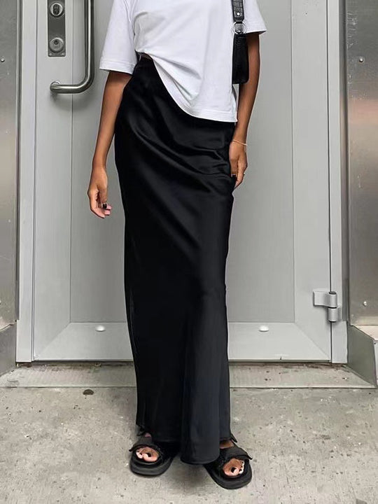 Damen elegantes Maxikleid mit asymmetrischem Schnitt und dekorativem Überwurf EB