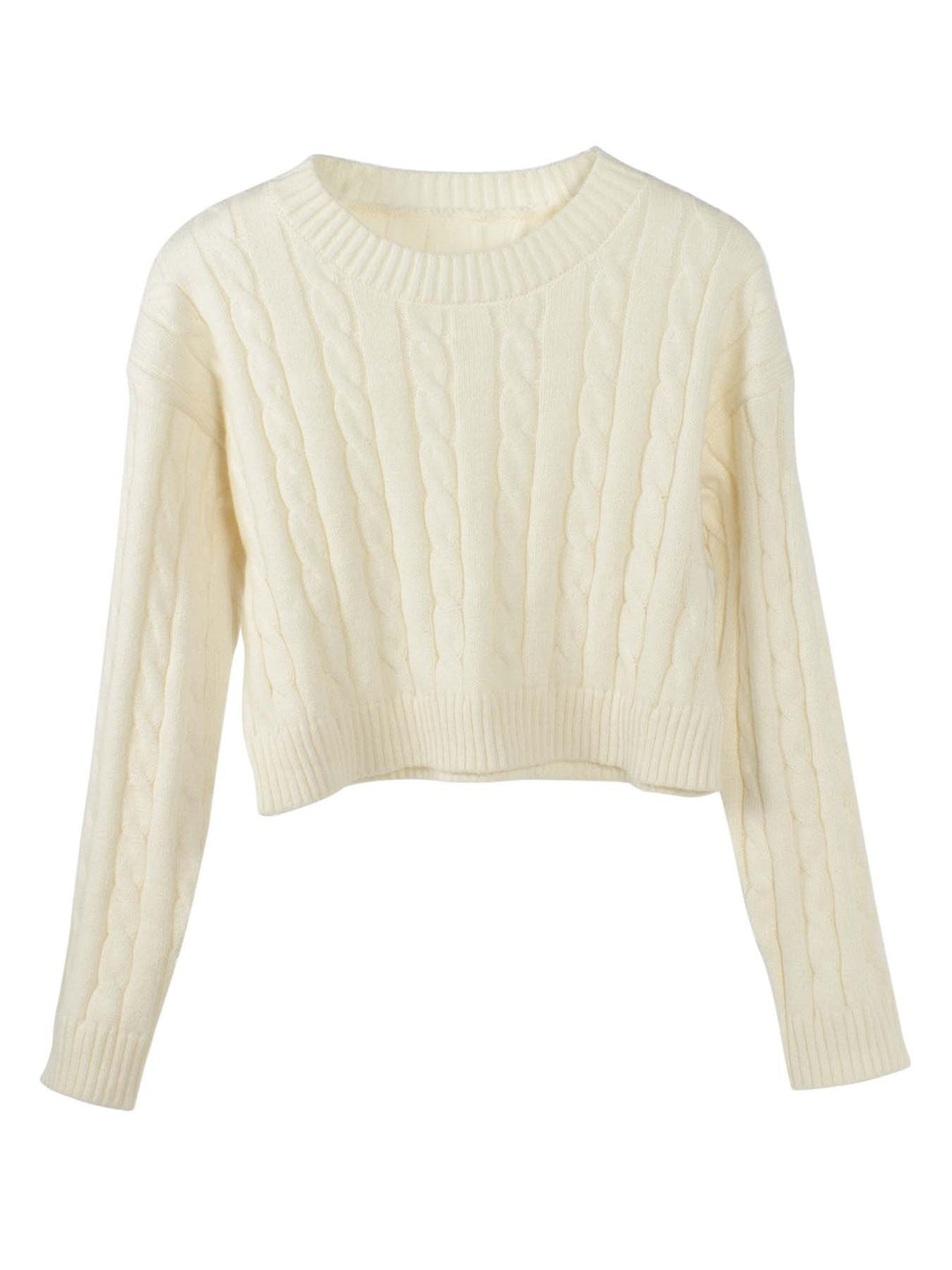 Damen Kurzgeschnittener Strickpullover EB