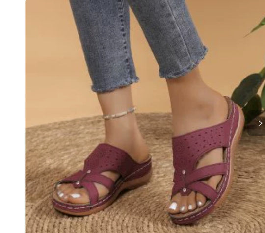 Damen Bequeme und atmungsaktive Zehentrenner-Sandalen EB