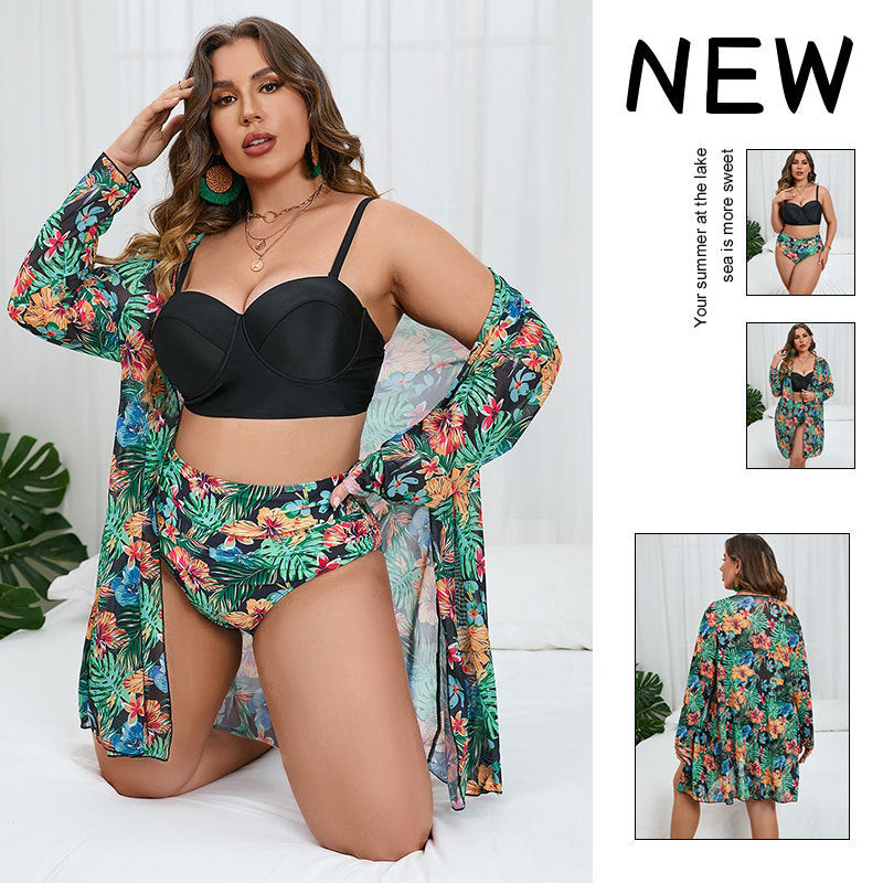 Damen Bikiniset mit floralem Overlayer EB