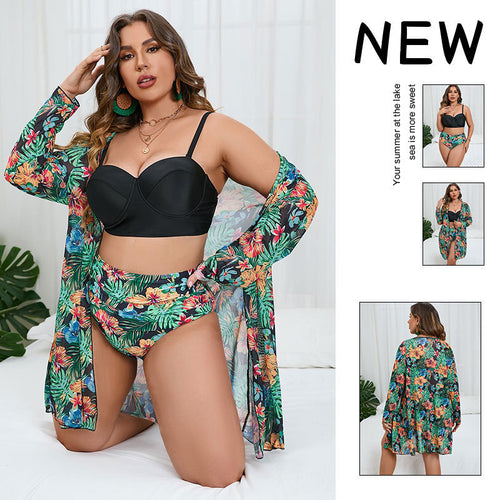 Damen Bikiniset mit floralem Overlayer EB