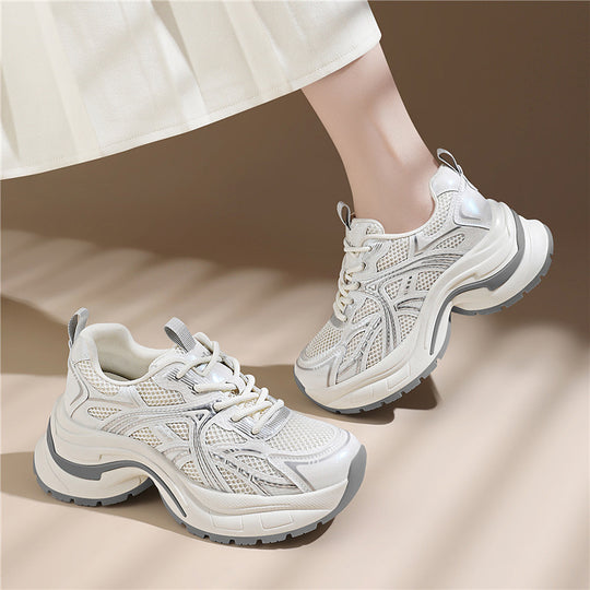 Damen Sportliche Sneakers mit atmungsaktivem Obermaterial und stützender Sohle EB