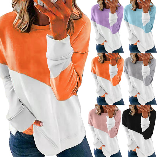 Damen Sweatshirt mit modernem Farbblockdesign und lässiger Passform EB