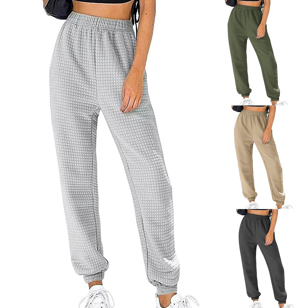 Damen Freizeit-Hose mit strukturiertem Stoff und elastischem Bund EB
