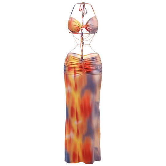 Damen Bikini Set mit elegantem Wickeldesign und floralem Muster EB