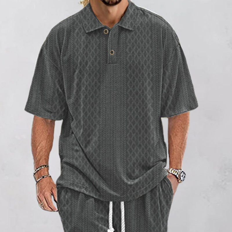 Herren Polohemd mit strukturiertem Design und bequemer Passform EB