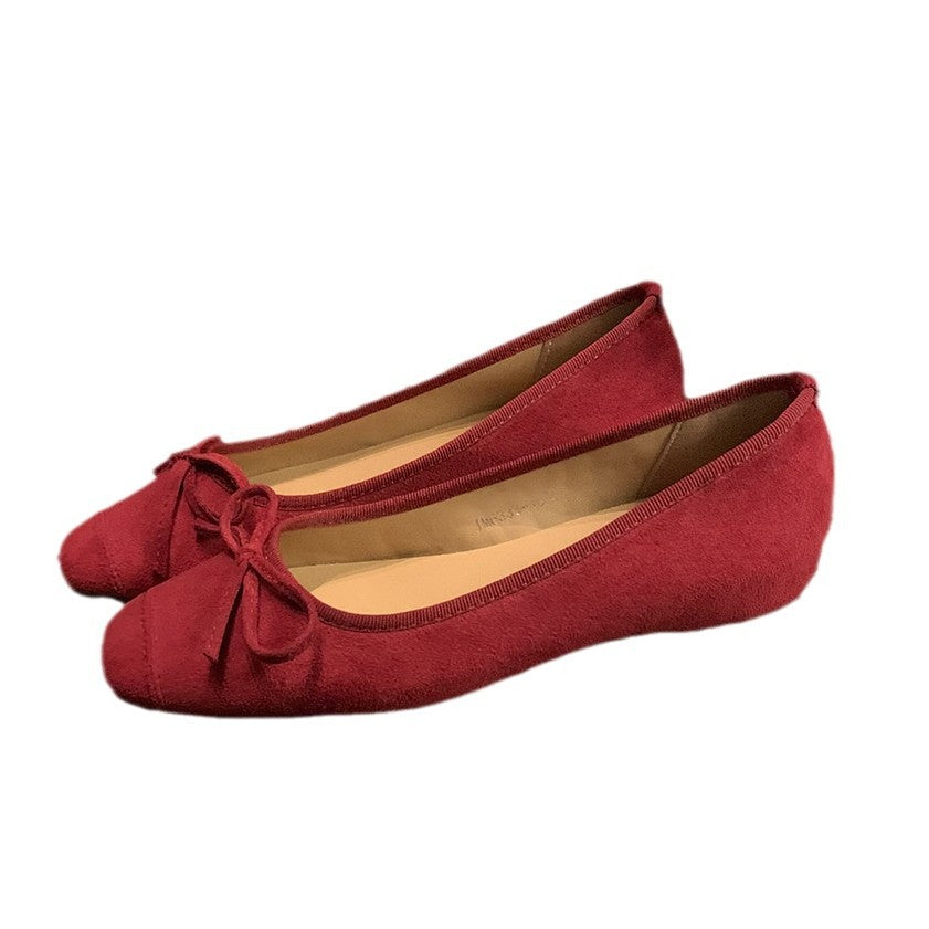 Damen Ballerinas mit charmantem Schleifendetail aus hochwertigem Wildleder EB