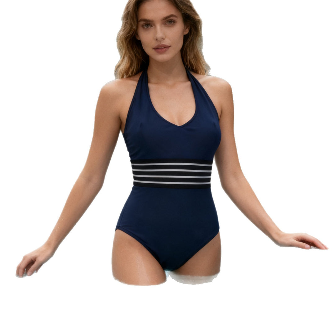 Damen Einteiler Badeanzug mit sportlichem Design und trendigen Akzenten EB