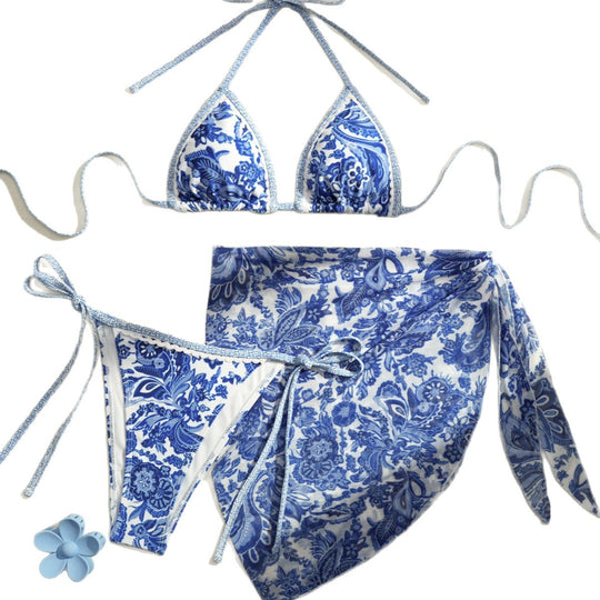 Damen Triangel-Bikini mit floralem Design EB